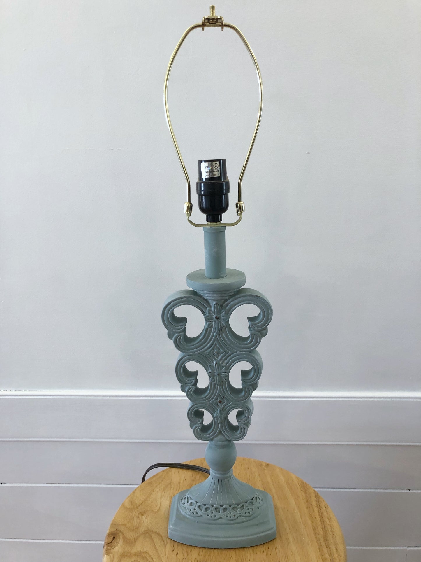 Farmhouse lamp with painted shade