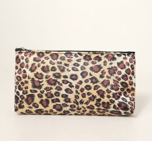 leopard makeup bag