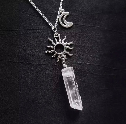 Sun Moon crystal necklace