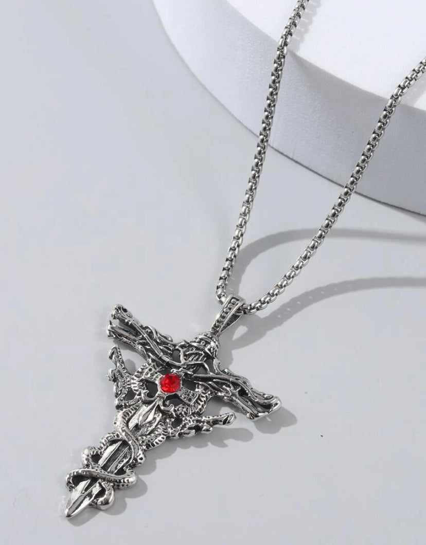 Sword cross necklace