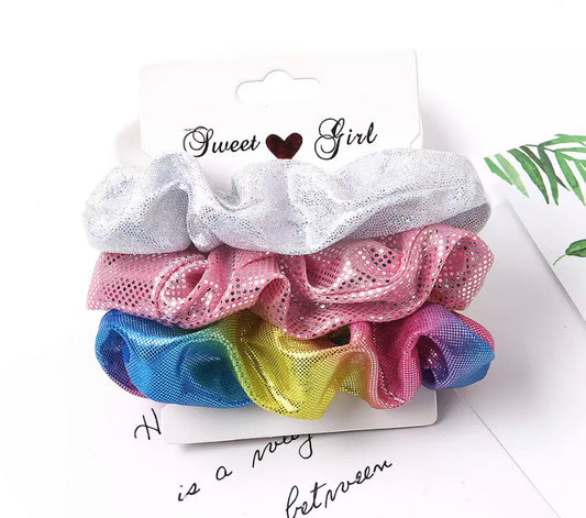 Sequin multicolor Scrunchie Pack 3 pcs