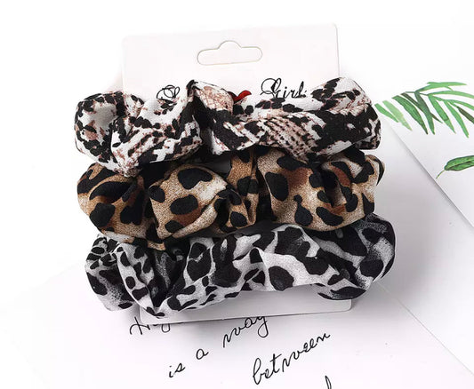 Leopard Scrunchie Pack 3 pcs
