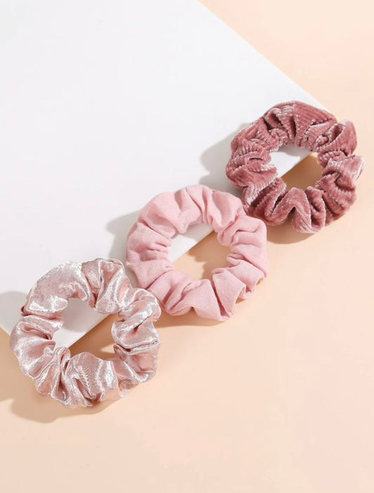 Scrunchies 3 pk Pinks