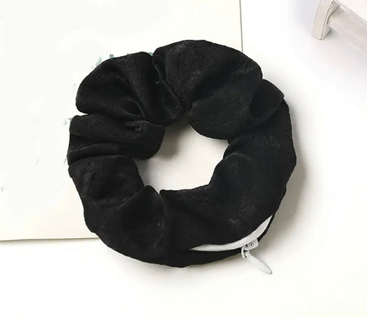 Scrunchie with secret pocket: Black