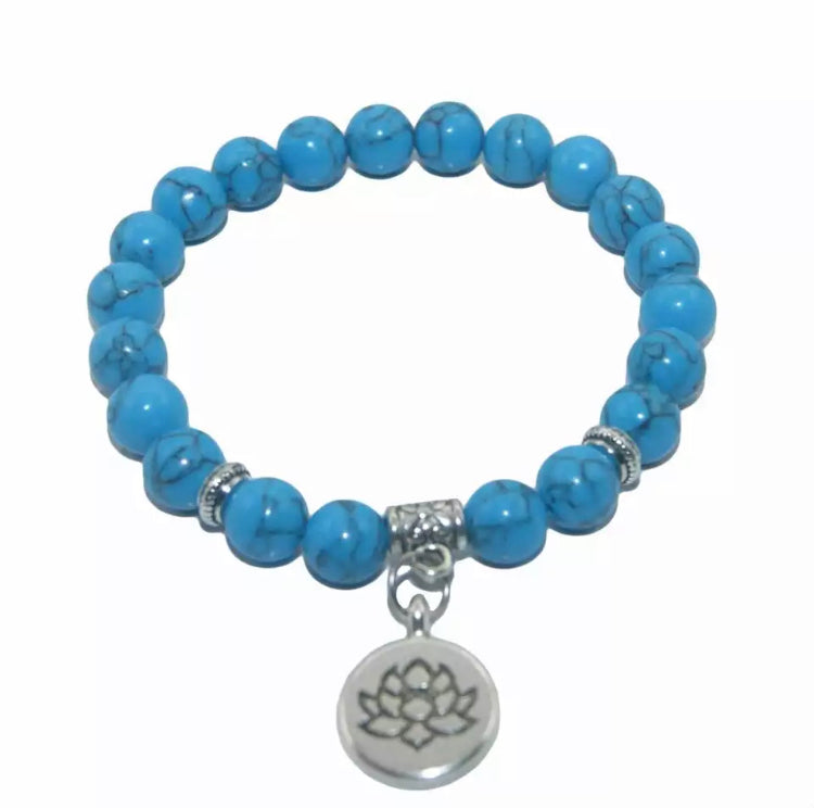 Lotus Bracelet: blue turquoise