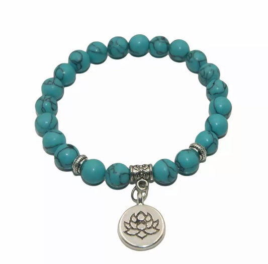 Lotus Bracelet: Lake blue turquoise