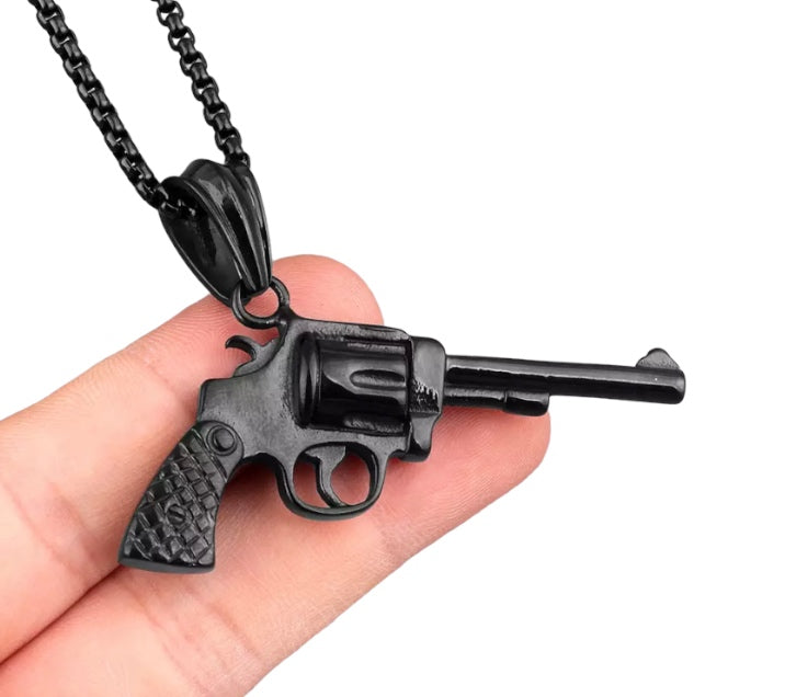 Black revolver Necklace