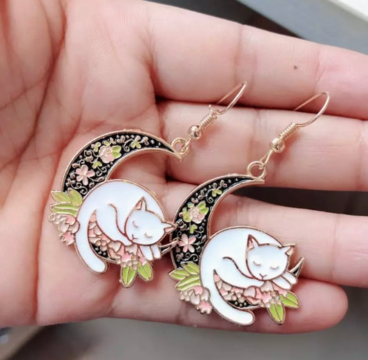 Cat Moon earrings