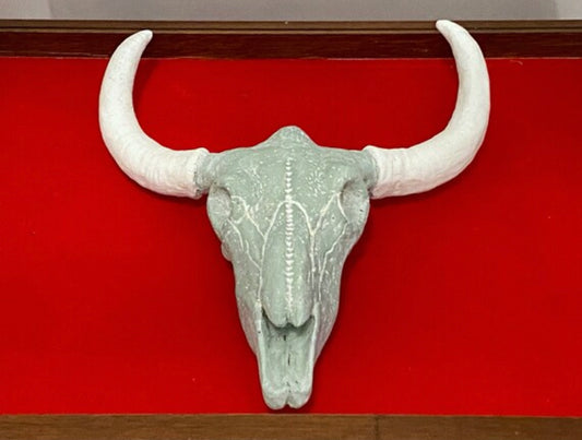 Hand painted Shabby Chic Bulls Head Decor