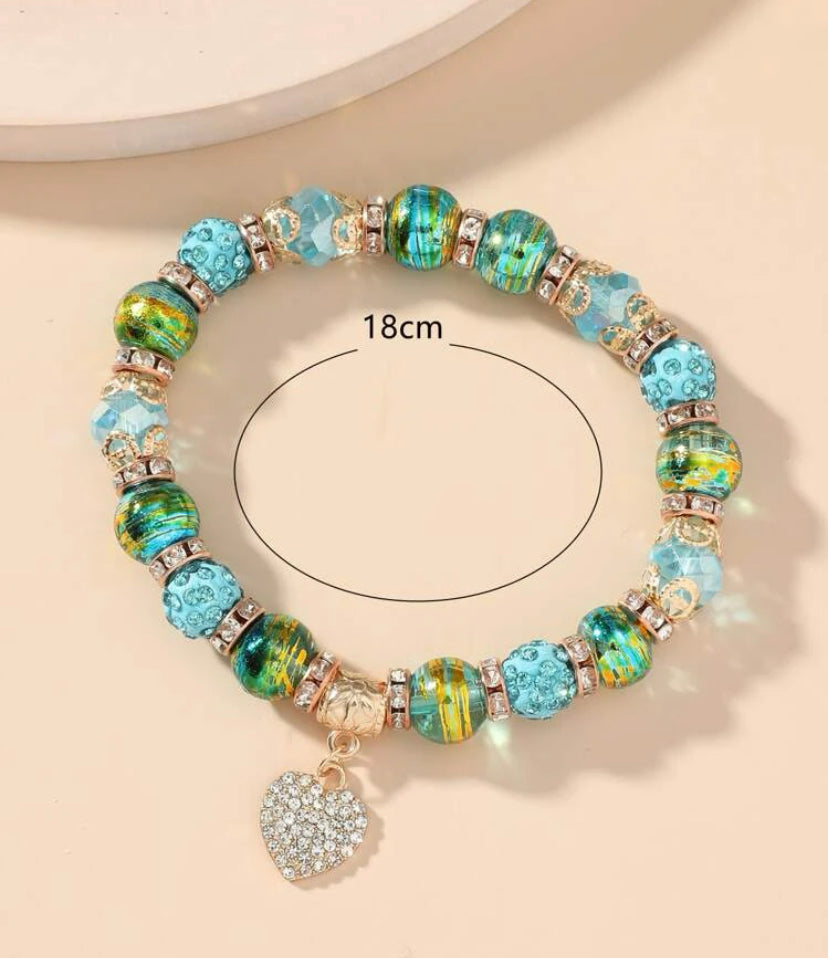 Rhinestone Charm Bracelet