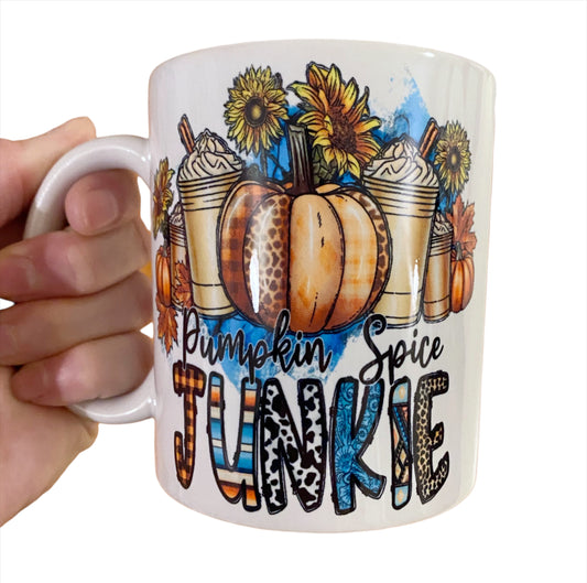 Pumpkin Spice Junkie Fall Coffee Mug